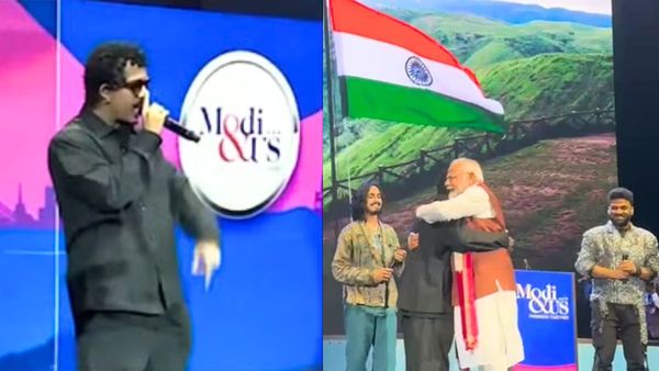 मोदी एंड यूएस कार्यक्रम में हनुमानकाइंड की शानदार परफॉर्मेंस देख पीएम मोदी भी हुए मुरीद, रैपर को लगाया गले...