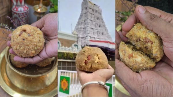 Tirpuati Laddu में मिलावट के बाद अब सामने आया इसे बनाने का वीडियो, सीक्रेट रेसिपी के नाम पर मिलाई गई ये चीज
