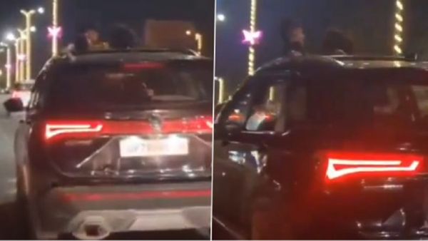 Watch- सनरूफ खोल 2KM तक इस कपल ने की अश्लील हरकतें, अदब के शहर के बेहयाई का वीडियो वायरल