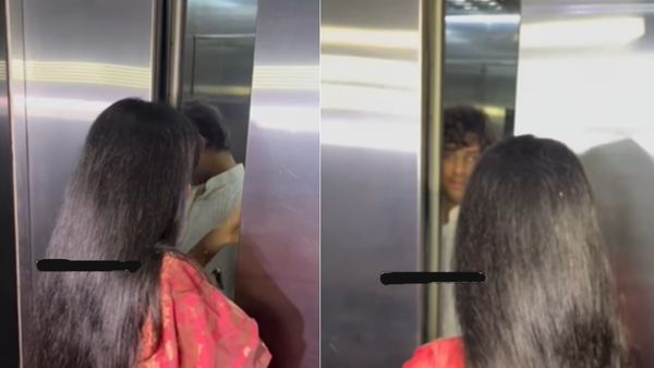 Viral Video- लिफ्ट में फंसा ये मशहूर एक्टर? बाहर निकालने के लिए जद्दोजहद करती दिखी अभिनेत्री!