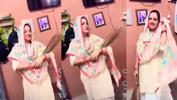 Seema Haider ने झाड़ू लगाते हुए किया इस दुखभरे गाने पर डांस, लोग बोले- बस इतने से काम में इतना बड़ा दुख...