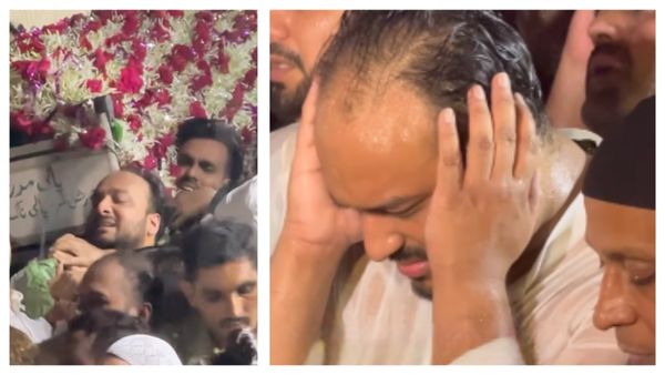 अब्बा बाबा सिद्दिकी के जनाजे पर फटा बेटे जीशान सिद्दीकी का कलेजा, भरी बारिश में सिर पीटकर रोए