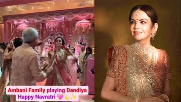 VIRAL: नीता अंबानी ने राधिका मर्चेंट के पिता के साथ किया जबरदस्त डांडिया डांस, नजारा देख दंग रह गया परिवार