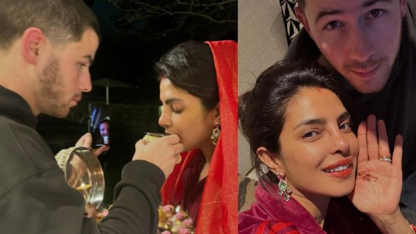 Priyanka Chopra ने निक जोनस के साथ फिल्मी अंदाज में मनाया Karwa Chauth, तस्वीरें वायरल!