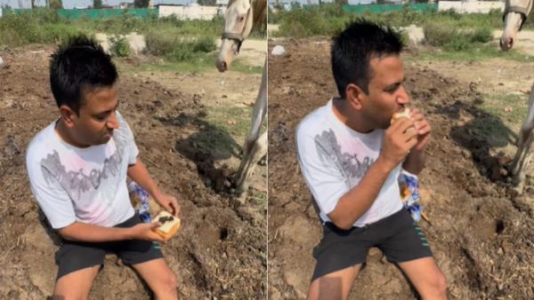 'घोड़े की पॉटी' को ब्रे़ड पर लगाकर खा गए Puneet Superstar, वीडियो देख आप भी कहेंगे छी छी..