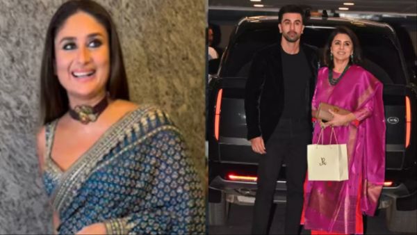 Kareena Kapoor के भाई का हुआ रोका, नीली साड़ी में हसीना ने ढाया कहर, काली शेरवानी में डैशिंग लगे Ranbir