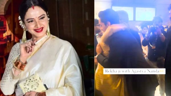 अमिताभ बच्चन के नाती अगस्त्य नंदा को देख रेखा ने कसके लगाया गले, इंटरनेट पर छा गया VIDEO