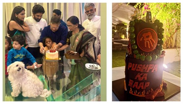 Inside Pics: अल्लू अर्जुन ने मनाया पापा का बर्थडे, स्पेशल केक पर छपवाया 'पुष्पा का बाप'