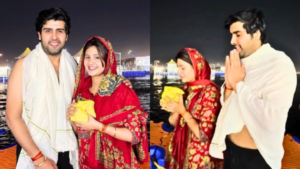 बॉयफ्रेंड संग महाकुंभ पहुंचीं अंजली अरोड़ा, संगम में साथ लगाई डुबकी तो लोग बोले- लो यहां भी...