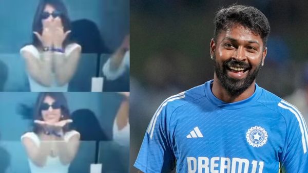 Hardik Pandya की रुमर्ड गर्लफ्रेंड ने ड्रेसिंग रूम की तरफ देखकर दी फ्लाइंग Kiss, वायरल हुआ वीडियो!