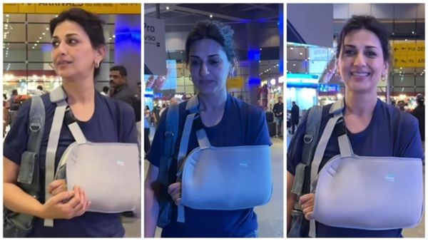 टूटे हुए हाथ के साथ एयरपोर्ट पर दिखीं सोनाली बेंद्रे, फैन्स हुए परेशान, बोले- ये कैसे हुआ...