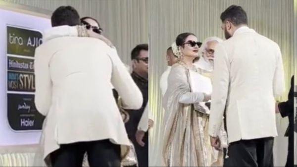 Abhishek Bachchan ने भरे इवेंट में Rekha को लगाया गले, वीडियो सामने आते ही सोशल मीडिया पर मचा बवाल!