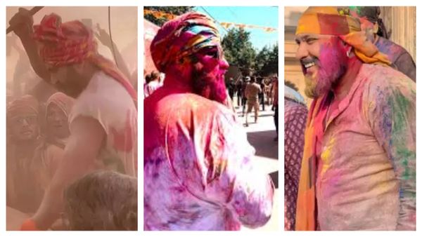 Holi 2025: बृज की होली खेलने पहुंचे बॉलीवुड स्टार्स, एक ने किया शंखनाद.. तो एक ने मंदिर मे लगाया पोछा