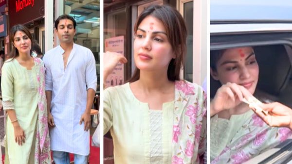 सुशांत केस में क्लीन चिट मिलने के बाद परिवार संग मंदिर पहुंचीं रिया चक्रवर्ती, खुशी में बांटे 500-500 के नोट