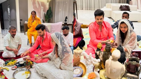 एक दूजे के हुए करण-तेजस्वी ? Viral हुईं घर के कार्यक्रम की तस्वीरें, जोड़े में साथ बैठ की पूजा