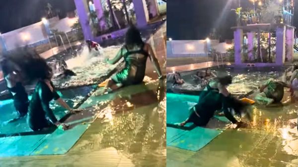 VIRAL: लड़कियों ने पूल में लोट-लोट के किया नागिन डांस, बना दिया ऐसा माहौल कि देखने वाले भी रह गए सन्न