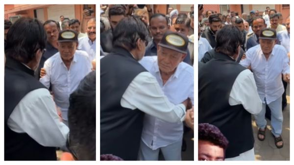 Manoj Kumar के जनाजे में लड़खड़ाए सलमान खान के पिता सलीम खान, साइड से गुजर रहे अमिताभ बच्चन ने किया ये काम