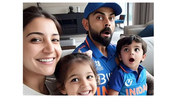 Fact Check: विराट-अनुष्का ने बच्चों का चेहरा दिखाते हुए शेयर की फैमिली फोटो? जाने तस्वीरों की सच्चाई