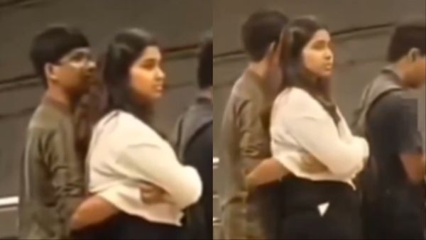 मेट्रो स्टेशन में खड़े होकर कपल कर रहा था अश्लील हरकत, लड़के ने लड़की की टी-शर्ट के अंदर डाला हाथ और...