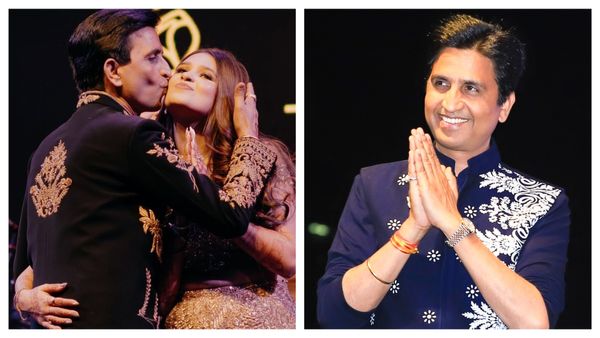 जवान बेटियों को देखते ही KISS कर लेते हैं कुमार विश्वास, साइड में खड़ी चुपचाप देखती रह जाती हैं पत्नी मंजू