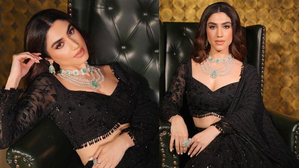 ब्लैक लहंगा-चोली में डेलबर आर्या कातिलाना का अंदाज, जलवा देख फैंस बोले- 'खूबसूरती की मिसाल'