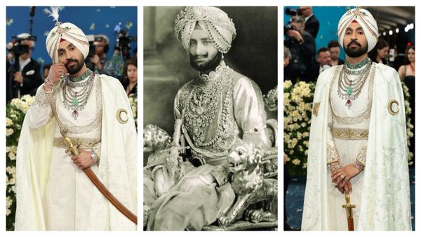 MET Gala 2025 के राजा बने दिलजीत दोसांझ, हाथ में तलवार लेकर दिया मूछों को ताव