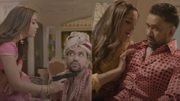 Bhojpuri Video: आम्रपाली दुबे से निरहुआ ने मांगा दहेज, बंदूक लगाकर एक्ट्रेस बोली- 'लव किए हो तो...'