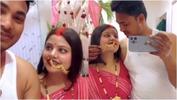 कपल ने सुहागरात का बनाया पूरा वीडियो, बेशर्म भरी गंदी बातें और हरकते देख भड़के लोग