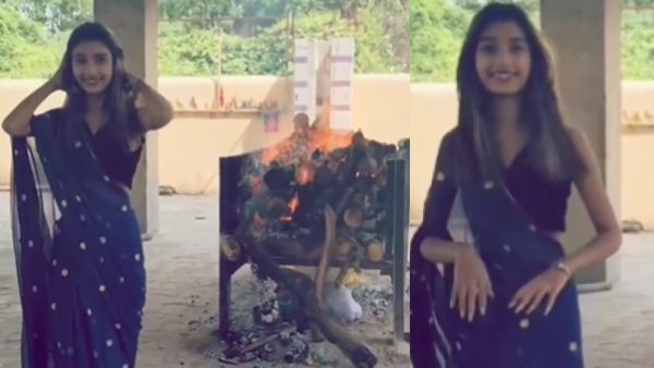 जलती चिता के सामने बेशर्म लड़की ने बनाई ऐसी राल, भड़क गए लोग, बोले- 'चैन से मरने भी नहीं देती..'