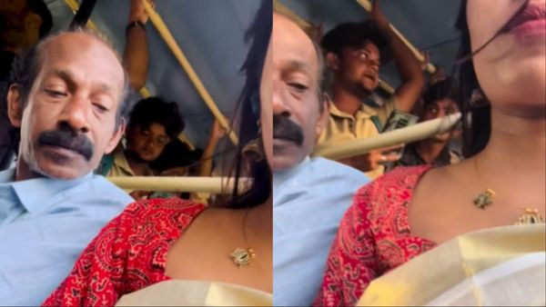 Viral Video: साड़ी पहनी औरत के ब्लाउज के अंदर झांकने लगा अधेड़ उम्र का आदमी, रिकॉर्ड किया डरावना वीडियो