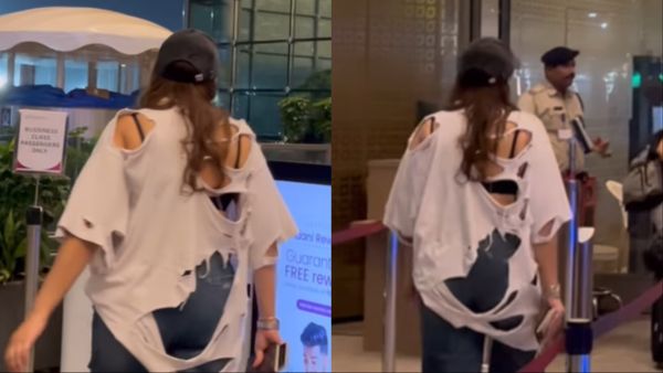 बॉलीवुड हसीना जैसे ही पलटी दिख गया अंदर का सबकुछ, फटी टी-शर्ट से साफ झलके एक्ट्रेस के अंडरगारमेंट