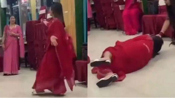 Viral Video: लाल परी गाने पर नाचते हुए बुरी तरह गिरी महिला, लोग बोले- जोश में आ गई लाल परी