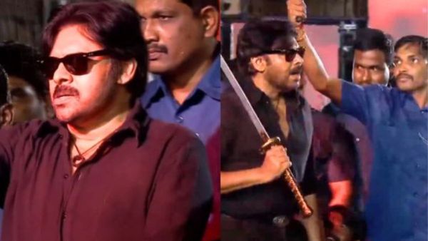 फिल्म के प्रमोशन के लिए पवन कल्याण ने स्टेज पर चला दी तलवार, बाल-बाल बचा बॉडीगार्ड, VIRAL हो रहा VIDEO