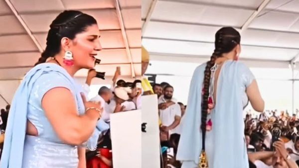 Haryanvi Song: डीप नेक सूट पहन सपना चौधरी ने लगाए देसी ठुमके, लड़कों की भीड़ देख कर दिया ऐसा डांस
