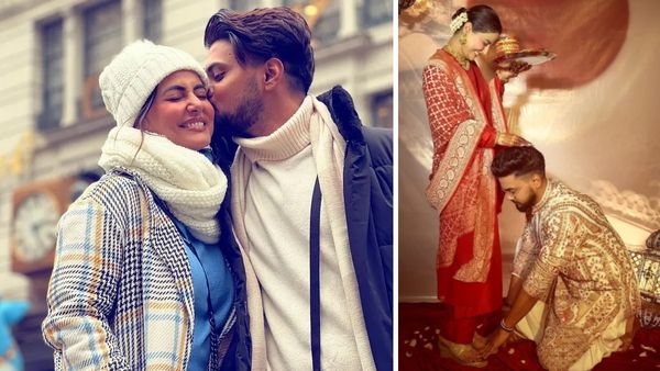 Karwa Chauth: रॉकी जायसवाल ने छुए Hina Khan के पैर, पहले करवा चौथ की तस्वीरें देख दंग रह गए फैंस