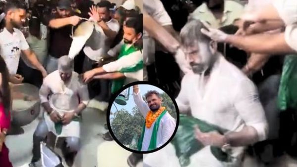 छपरा में खेसारी का जलवा! 400 लीटर दूध से नहलाया गया, 5 लाख के सिक्कों से तोला वजन, वीडियो देख भड़की जनता...