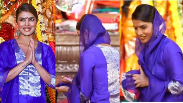 मांग में सिंदूर, सिर पर पल्लू... दुर्गा पूजा में पहुंची प्रियंका चोपड़ा ने किरकिरा किया रानी-काजोल का ग्लैमर