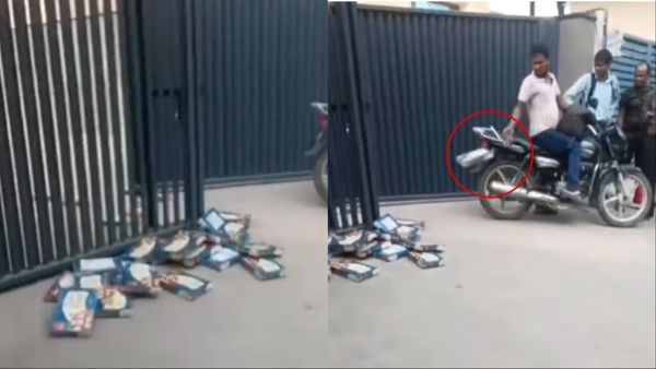 Viral Video: कंपनी ने दीवाली में दिया ऐसा गिफ्ट, गुस्से में कर्मचारियों ने गेट पर ही फेंक दिया, वीडियो वायरल