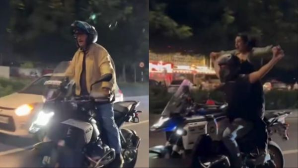 चलती सड़क पर 71 साल के एक्टर ने किया खतरनाक स्टंट, बाइक पर खड़े होकर किया ऐसा काम कि पुलिस ने धर दबोचा