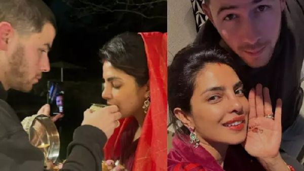 प्रियंका चोपड़ा ने रचा ली करवाचौथ की मेहंदी, हिंदी में लिखा पति का नाम, आप भी ट्राई करें ये सिंपल सा डिजाइन