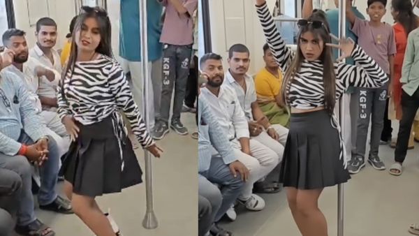 अभी-अभी शुरू हुई पटना मेट्रो और कांड भी... लोगों के सामने छोटी स्कर्ट में लड़की लगी थिरकने और घूर-घूरकर...