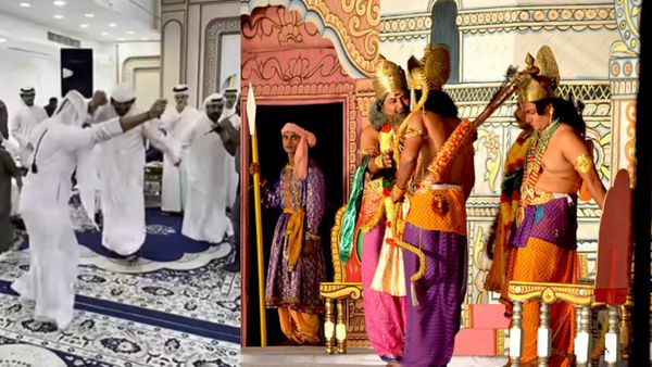 दुबई के शेख बनकर रामलीला के मंच पर किया डांस, भड़के लोग तो माफी मांगते नजर आए लड़के