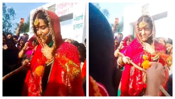 Watch Video: इंद्रेश जी के गांव में हुई शादी के बाद की रस्में, दुल्हनिया शिप्रा ने देवर की छड़ी से की पिटाई
