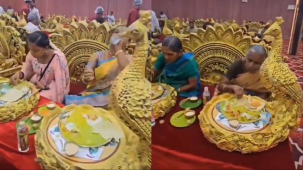 Viral Video: अंबानी भी नहीं कर पाएंगे इतना शाही इंतजाम! गोल्डन मोर वाले शाही भंडारे ने इंटरनेट हिलाया