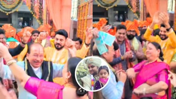 बेटे की शादी की खुशी में इंद्रेश उपाध्याय के माता-पिता ने ढोल पर किया शानदार डांस, लोगों ने नोटों से उतारी नजर
