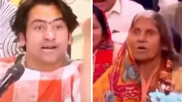 बुजुर्ग महिला ने सामने बैठकर धीरेंद्र शास्त्री को दीं गालियां, हैरान रह गए बाबा बागेश्वर, Video