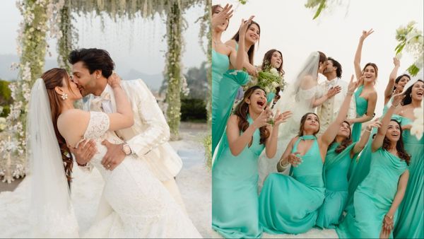 नुपुर सेनन-स्टेबिन बेन की शादी की पहली तस्वीरें आईं सामने, किस करते हुए कपल आया नजर, PHOTOS OUT