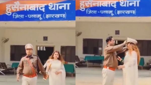 थाने के सामने पत्नी संग रीलबाजी करना पड़ा इंस्पेक्टर को भारी, डांस का वायरल वीडियो देख, शुरू हुई जांच