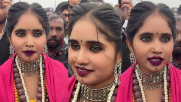 मोनालिसा से भी ज्यादा पॉपुलर हुईं बासमती, माघ मेले में छाई माला बेचने वाली, कजरारे नैन देख फिदा हुए लोग...