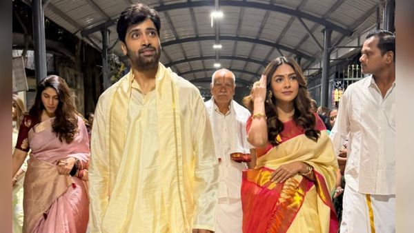 डकैत के प्रमोशन से पहले इस मशहूर मंदिर में पहुंच मृणाल ठाकुर और अड़ीवी शेष लिया आशीर्वाद